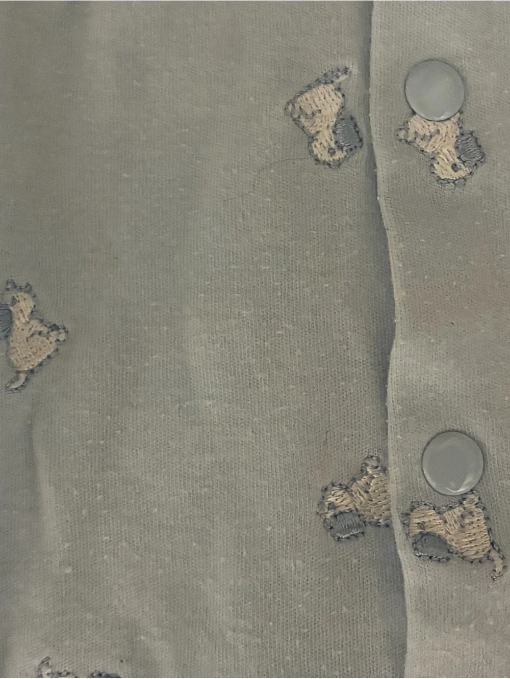 Carter's Light Blue and White Baby Romper with embroidered Puppy Dogs